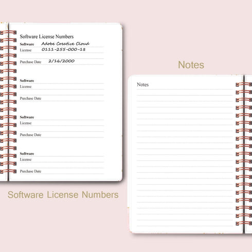 Password Book with Alphabetical Tabs - Spiral Notebook for Internet & Computer Login, Recording Usernames, Passwords,