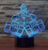 3D Illusion LED Night Light,WONFAST 7 Colors Gradual Changing Optical Illusion Acrylic