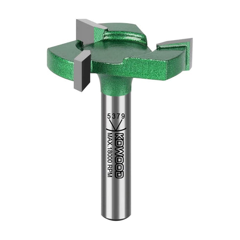 CNC Spoilboard Surfacing Router Bit, 1/4'' Shank, 1-1/4'' Cut Dia, 1/4'' Cut Length, 3 Wings, Professional Woodworking