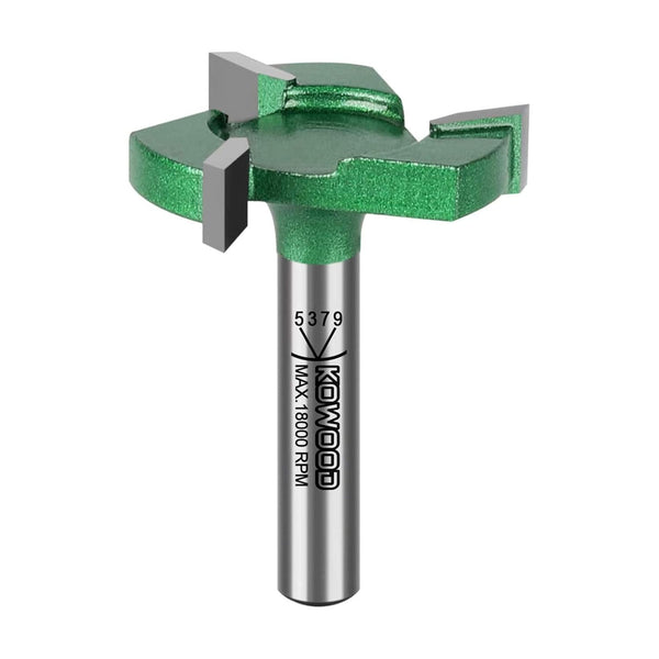 CNC Spoilboard Surfacing Router Bit, 1/4'' Shank, 1-1/4'' Cut Dia, 1/4'' Cut Length, 3 Wings, Professional Woodworking