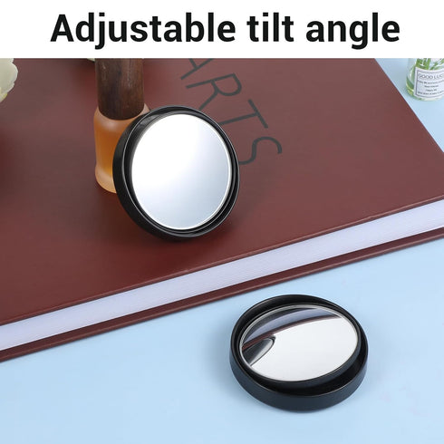 Aeaocvo 2 2.2 Inch PCS Desk Mirror Office Cubicle, Adjustable Cubicle Mirror to See Behind You, Removable Computer