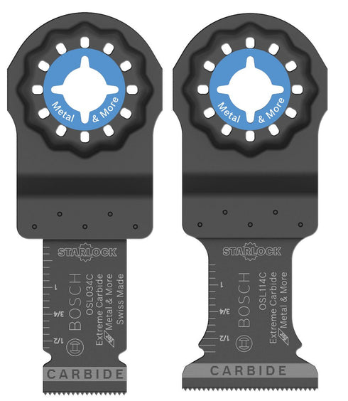 BOSCH OSL002C 2-Piece Mixed Set, 3/4 in. & 1-1/4 in. Starlock Oscillating Multi Tool Metal & More Carbide Extreme