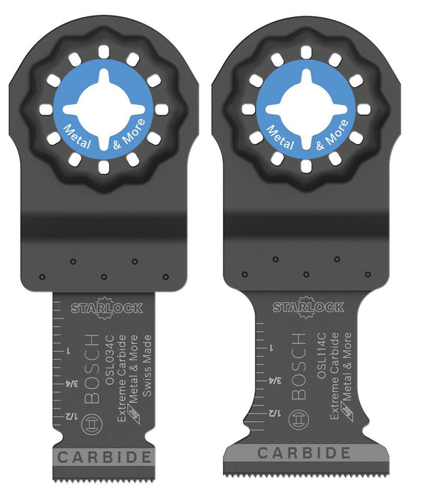 BOSCH OSL002C 2-Piece Mixed Set, 3/4 in. & 1-1/4 in. Starlock Oscillating Multi Tool Metal & More Carbide Extreme