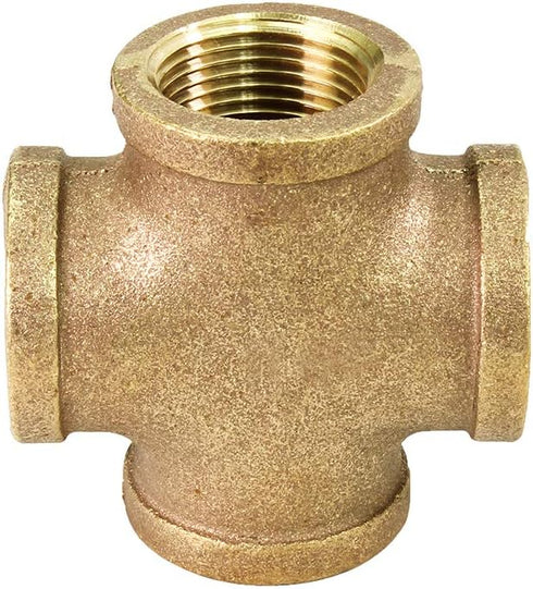 Suply Giant CSDS0034 3/4'' Lead-Free Brass Four Way Cross Fitting with Female Threaded Branches for 125 LB Applications