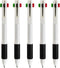 Cambond 4-in-1 Multicolor Pen 1.0mm, 4-Color Retractable Ballpoint Pens for Office School Supplies, 5 Pack (White)