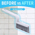 Set Use,2 Lumkew Grout Cleaner Brush V Shape, Stiff Grout Cleaning Brushes for Tile Floor, Handheld Grout Scrub Brush