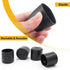 Auvotuis 32Pcs 1 Inch (25mm) Chair Leg Tips Caps, Round PVC Non-Slip Folding Chair Leg End Caps Black Small Furniture