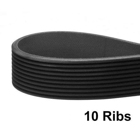 uxcell 2pcs 410J10 PJ V-Ribbed Belt, 10 Ribs, 41" Length x 0.92" Width x 0.14" Height, EPDM Rubber Multi Wedge Micro V