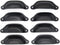 8 PCs Vintage Style Seashell Shaped Pulls, Cup Pulls with Black Finish - 3-17/64-in Length