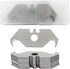 Hook Blade Utility Knife, SK5 Carbon Steel Replacement Blades with Plastic Case (30pcs)