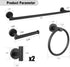 AGKXHDEC 5-Piece Set, Set Set Towel Racks for Bathroom, Stainless Steel Bathroom Accessories Bathroom Towel Holder Wall