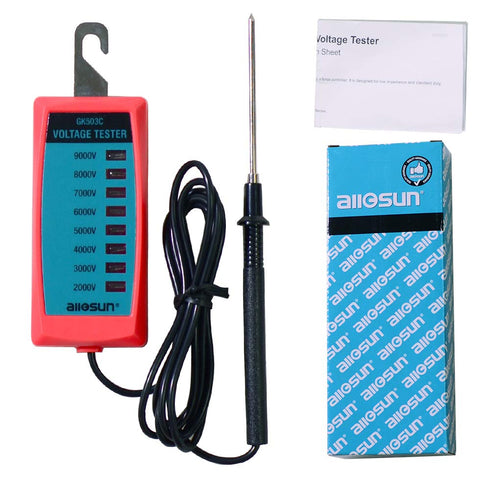ALLOSUN GK503C NEON Electric Voltage Tester, Max 9000V, Red