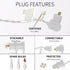 100LIGHTS 19.6 Multi Easter Mini String LightsConnectors Christmas Decorative Lights UL Certified Waterproof for Easter