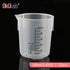 12 Pcs Plastic Beakers, 100ml Lab Beakers, Plastic Measuring Cup with Black Printed Graduation (BKLP100A12)