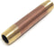 Metal Magery Brass Long Nipple, 1/4" X 1/4", 3" Length Male NPT Pipe Fitting