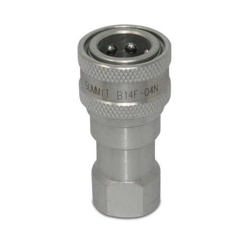 1/4" NPT ISO 7241-B Quick Disconnect Hydraulic Coupling/Coupler Set with Dust Caps