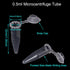 0.5ml Microcentrifuge Tubes with Snap Cap, Polypropylene Graduated, 1000 Pcs Sterilized Clear Plastic Small Vials with Caps for Sample Storage without Leakage