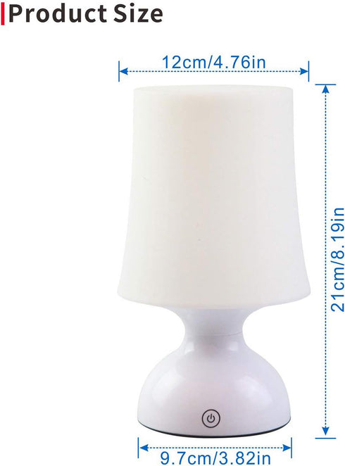 LED Mood Light, Scandinavian Battery Powered Night Light, Cordless Minimalist Table Lamp, Small White Lamp, Gift Ideas