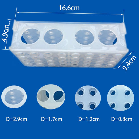 4 Way Plastic Test Tube Rack (White)