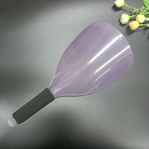 NOWHYX 3 Pcs Barber Salon Face Shield,Plastic Hairdressing Shield with Sponge Handle Reusable Hairspray Protector