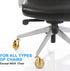 Office Chair Replacement Wheels, Set of 5, 3'' Heavy Duty Caster Wheels, Universal Stem 7/16 Inch, Gold