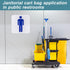 Cleaning Cart Bag, Zippered Front Replacement Janitorial Cart Bag, 24 Gallon Large Capacity Commercial Cleaning Bags