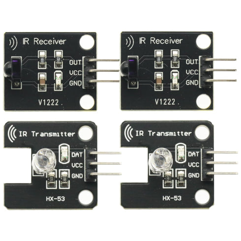 GODIYMODULES 2Pcs Digital 38khz Ir Receiver Sensor Module + 2Pcs Ir Transmitter Sensor