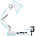 E26 TORCHSTAR Metal Desk Lamp with Clamp, Swing Arm, Architect Adjustable Gooseneck Table Lamp, Clip Desk Lights
