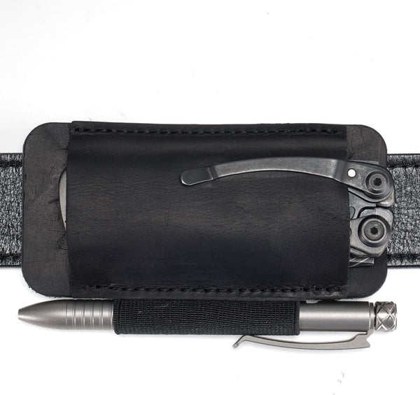 VIPERADE PJ33 Leather Knife Sheaths for Belt, Pocket Knife Holster, Horizontal Leather Knife Holder