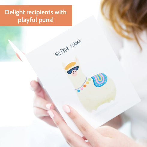 96 Set 4.5 6.25 Pack T MARIE Funny Animal and Punny Notecard with Envelopes and Stickers - x Bulk - Cute and Colorful