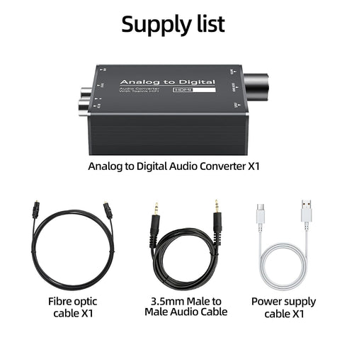kiisdaa 3.5mm PS4, Analog to TOSLINK Digital Optical Audio and HDMI Audio Converter, AUX Jack, Volume Adjustment