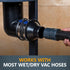 POWERTEC 4 Inch to 2-1/2 Inch Reducer and Dust Control Flex Cuff with Stainless Steel Key Hose Clamps