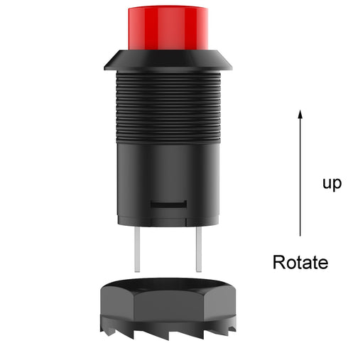 20Pcs SPST Latching Type Push Button Switch Off/ON AC 250V/1.5A 125V/3A Red Cap