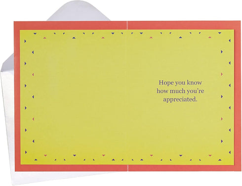 WRAPAHOLIC Thank You Card with Envelope - You're Appreciated Card - 5.9 Inch x 7.9 Inch