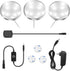 YGS-Tech LED Under Cabinet Lighting Kit, 1020 Lumens Puck Light, 5000K Daylight White, 3-Pack