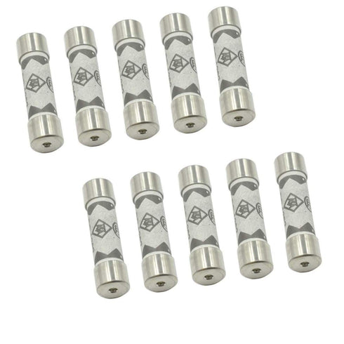 10 Pcs 10A 250V Ceramic Fuse, 6x25mm Cartridge Fast Blow Tube for Power Strip Experiment Circuit Repair
