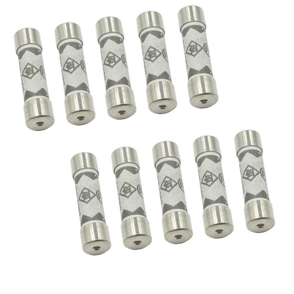 10 Pcs 10A 250V Ceramic Fuse, 6x25mm Cartridge Fast Blow Tube for Power Strip Experiment Circuit Repair