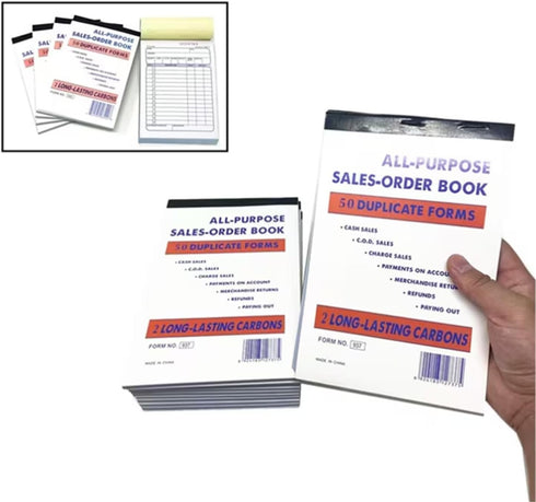 TSY TOOL 10 Pack Carbonless Money Receipt Books 50 Sets per Book, 5.5" x