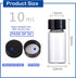 10mL Clear Glass Sample Vials, 50Pcs Borosilicate Vial with Screwcap, PE Liner Lab Liquid Sampling Bottle