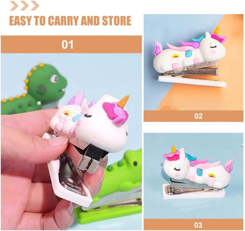 Stapler, Animal Shape Desktop Stapler, Cute Handheld Stapler, Cartoon Stationery for Office, Home, Kids, Students