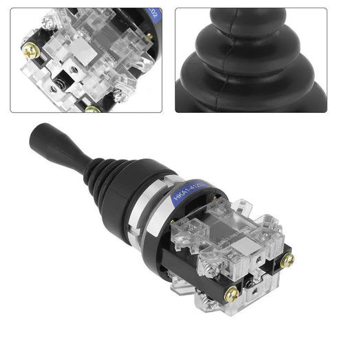 1pc Joystick Switch, 2 NO Bidirectional Reset HKA1-41Z02 2-Position Return Momentary Joy Stick
