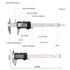 Caliper Measuring Tool, Qfun Vernier Digital Caliper Stainless Steel 6 Inch/150mm Waterproof with Large LCD Screen