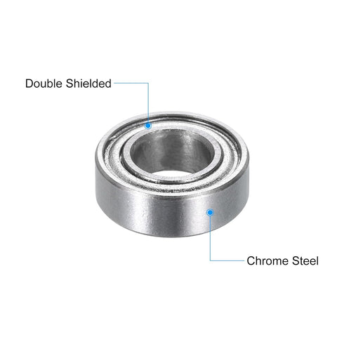uxcell 5pcs MR126ZZ Miniature Deep Groove Ball Bearings - 6x12x4mm for Electric Motor and Home Appliances