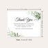 5.5x4.25 Personalized Greenery Donation Thank You Cards with Envelopes, Flat Thank You For Your Donation Notecards