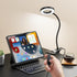 LED Desk Lamp with Clip, 3 Color Modes, 10 Brightness Levels, 360 Flexible Gooseneck Light for Home Office