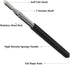 Telescopic Teacher Pointer Stick with Hand Lanyard, Extendable Handheld Pointer for Classroom (Black)