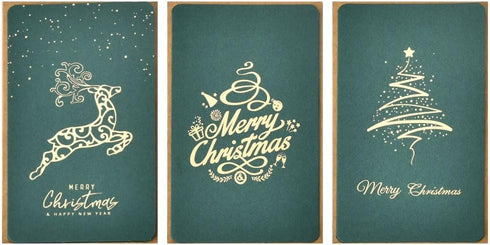 YangQian Christmas Cards with Envelopes Blank Inside 3Pcs Merry Christmas Gift Card Money