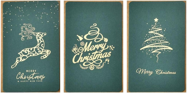 YangQian Christmas Cards with Envelopes Blank Inside 3Pcs Merry Christmas Gift Card Money