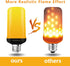 Flame Light Bulbs, E26 Base Flickering LED Bulb, 4 Modes with Gravity Sensor, Halloween Home Party, Pack of 4
