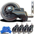 Office Chair Caster, Soft Wear-Resistant Replacement Wheels, Supports 650 LBS, Smoothly Rolls on Hardwood